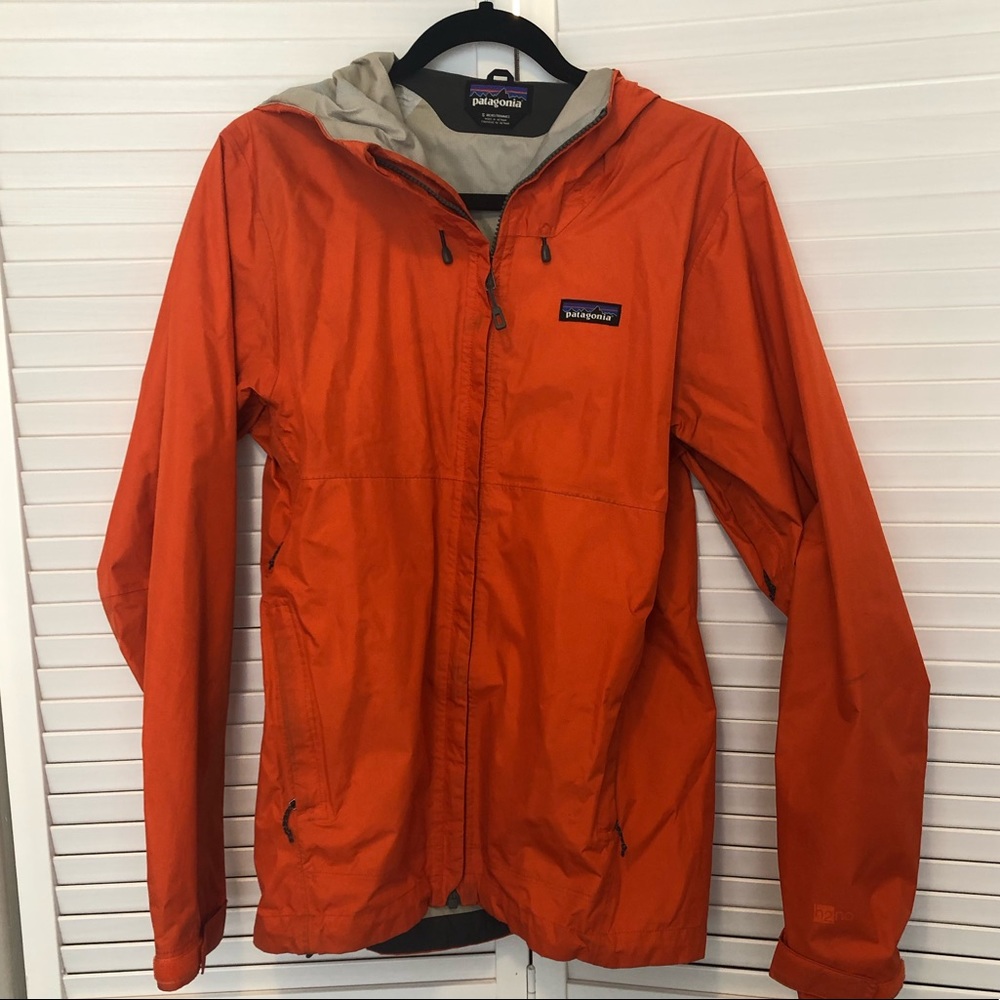 Orange Patagonia Torrentshell Rain Jacket